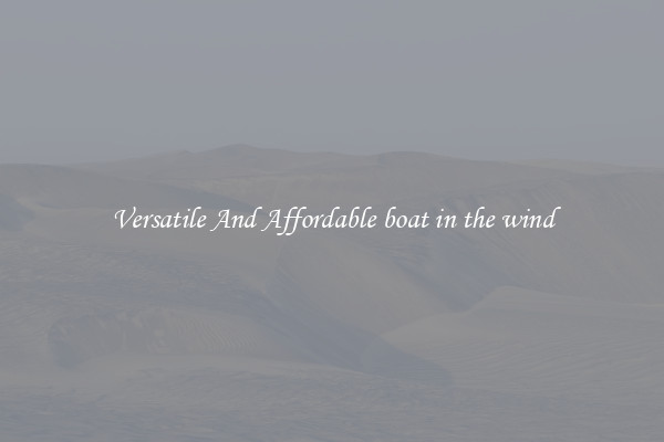 Versatile And Affordable boat in the wind