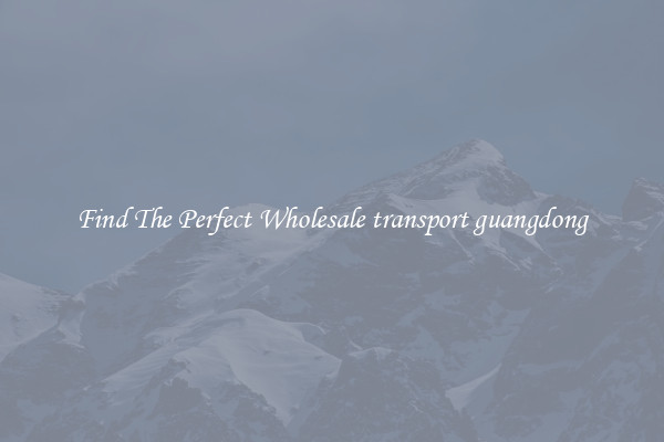Find The Perfect Wholesale transport guangdong