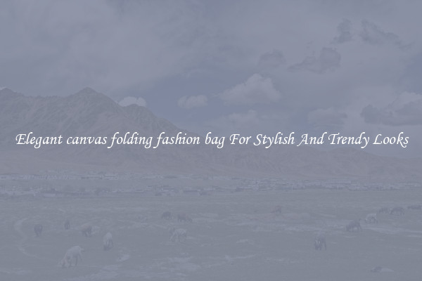 Elegant canvas folding fashion bag For Stylish And Trendy Looks
