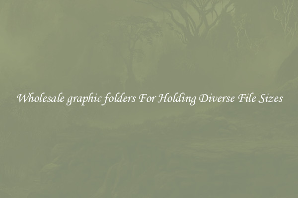 Wholesale graphic folders For Holding Diverse File Sizes