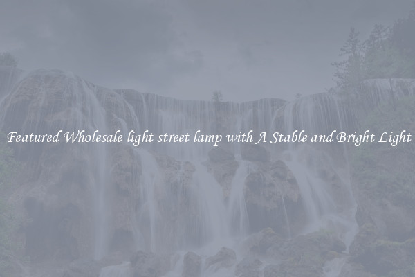 Featured Wholesale light street lamp with A Stable and Bright Light