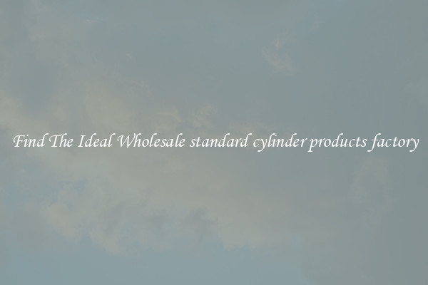 Find The Ideal Wholesale standard cylinder products factory