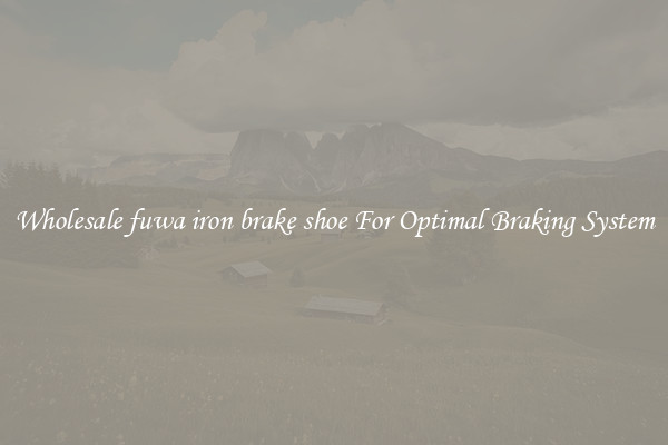 Wholesale fuwa iron brake shoe For Optimal Braking System