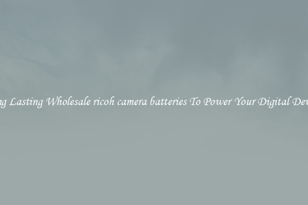 Long Lasting Wholesale ricoh camera batteries To Power Your Digital Devices