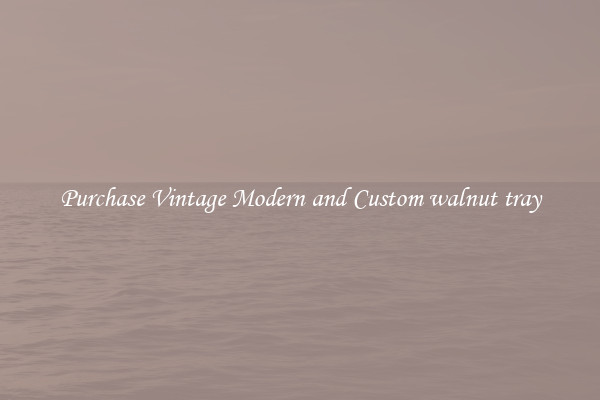 Purchase Vintage Modern and Custom walnut tray