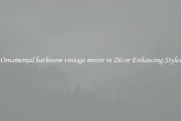 Ornamental bathroom vintage mirror in Décor Enhancing Styles