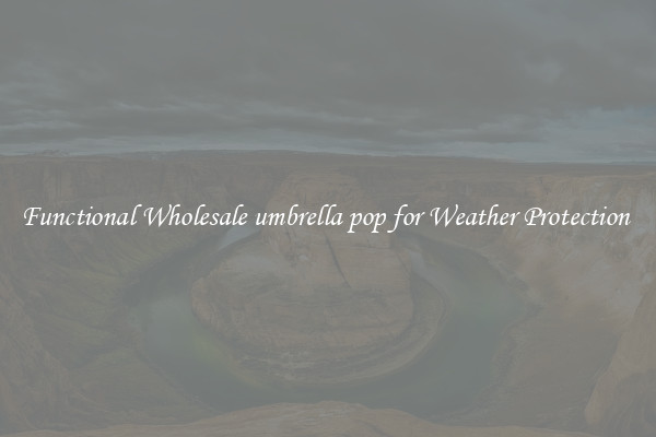 Functional Wholesale umbrella pop for Weather Protection 
