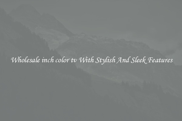 Wholesale inch color tv With Stylish And Sleek Features
