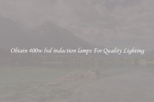 Obtain 400w lvd induction lamps For Quality Lighting